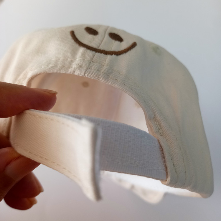 کلاه بیسبالی کتان بچگانه نقاب دار لبه تاشو مدل اسمایل smile