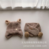 ست کلاه و شال گردن زمستانی بچگانه بوکله اعلا وارداتی آستردار